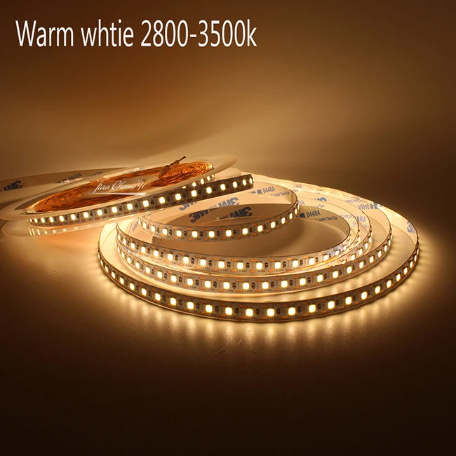2835 LED Strip light 24V 120LEDs/m 1 LED Cut Super Bright  5mm 8mm PCB Flexible Tape LED Light  White/Natural White 1-10M