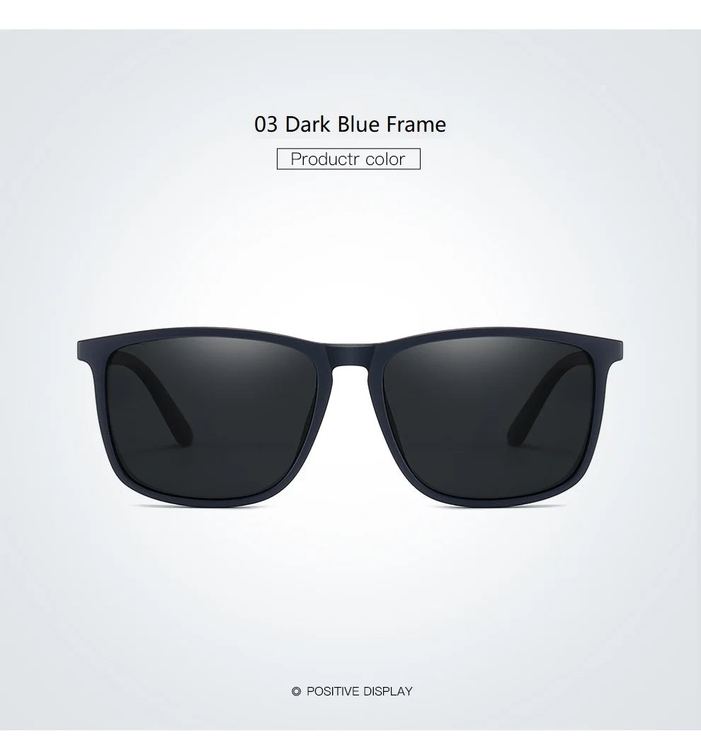 Luxury Men Women Driving Travel Polarized Sunglasses Fashion Brand Design Square Vintage Sun Glasses TR90 Frame Eyewear UV400