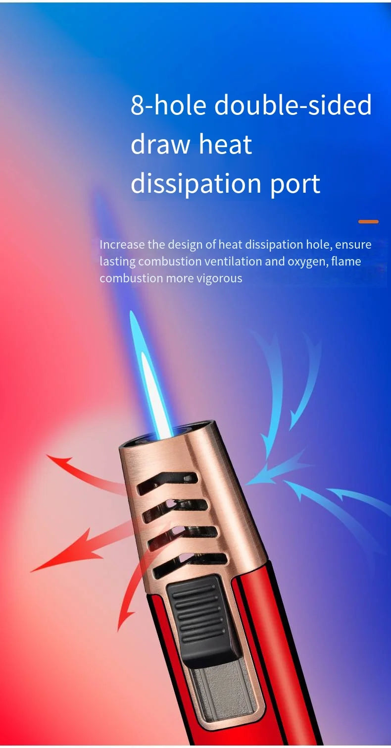Metal Gradual Change Spray Gun Lighter Kitchen Lighter Household Small Tools Lighter BBQ Outdoor Lighter Practical Gadgets Gifts