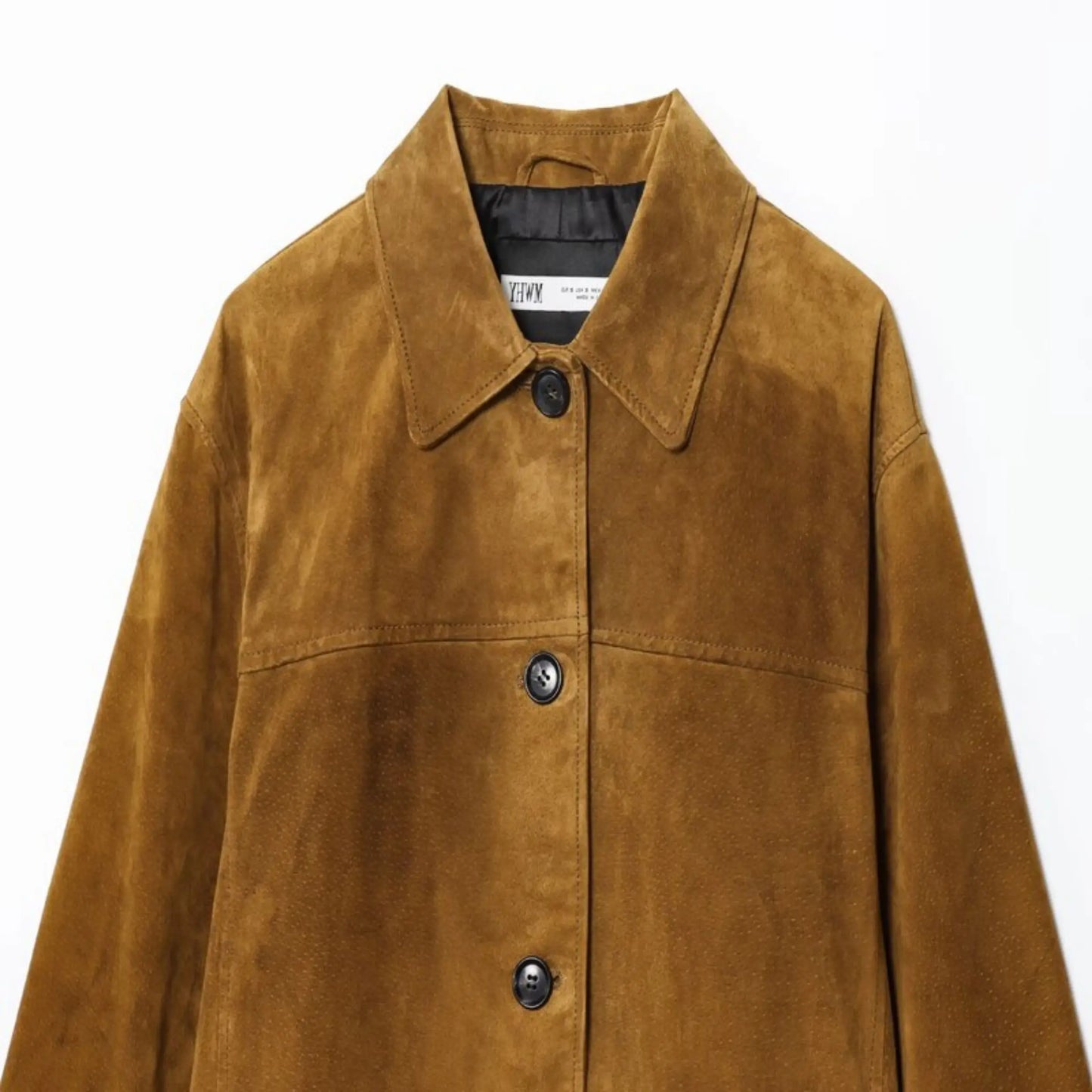 Women's Loose Long Sve Faux Leather Jaet Autumn New Arrival Versatile Outerwear Warmth Faion Sle Button Closure