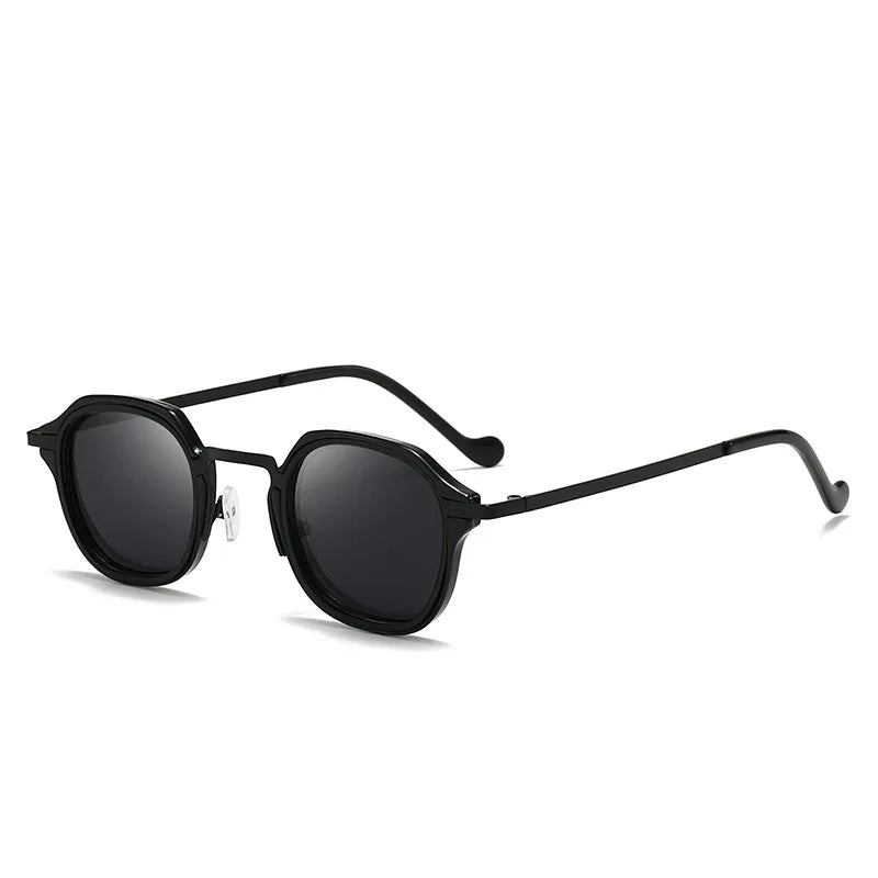 2025 New Small Square Polarized Sun Glasses For Men Women Retro Steampunk Sunglass Metal Frame Eyewear Oculos De Sol UV400 TAC