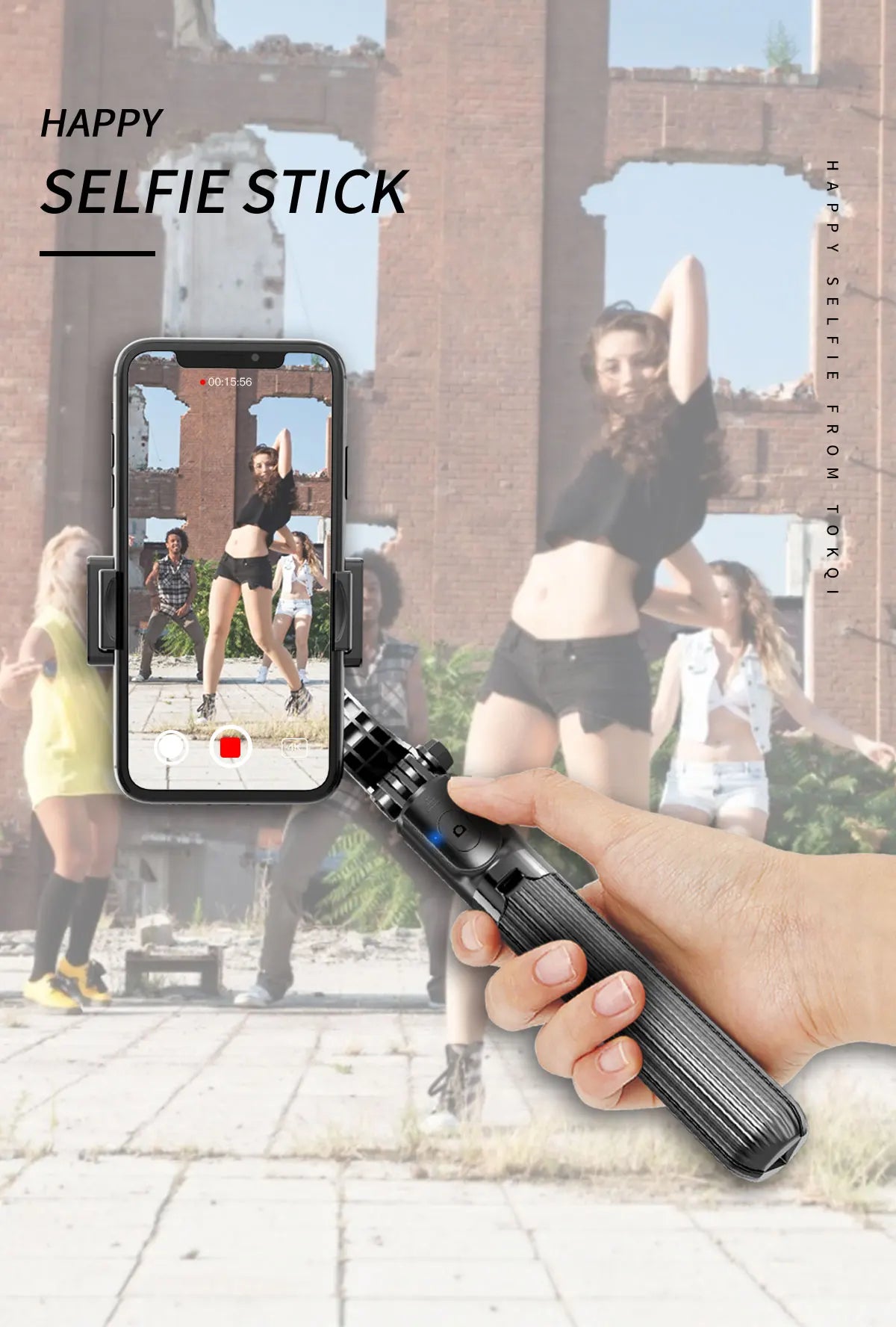 Gimbal Handheld L08 Auto Anti-shake Stabilizer Travel 360° Rotating AR Intelligent Following Bracket Vlog Shooting Smartphone