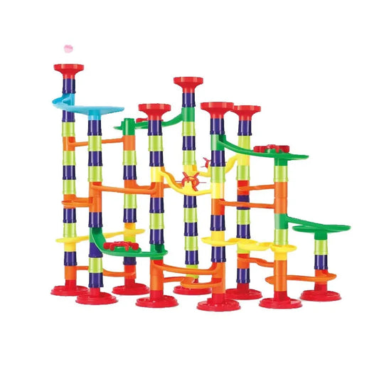 Marble Run Race Track Building Blocks Kids DIY Maze Ball Roll Toy Marble Run Race Coaster Set Marble Slide Pipes  Puzzle Toys
