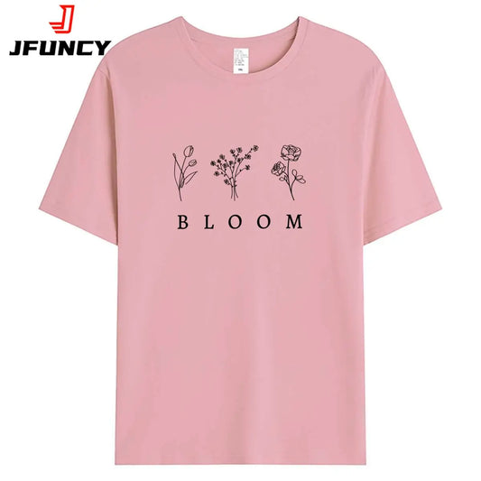 Women Summer Tees Oversized Woman T Shirts 100% Cotton Short Sleeve T-shirt Women's Tops Female Tshirt Clothing