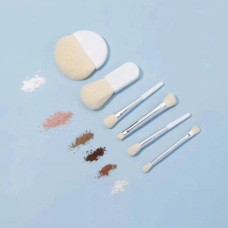 6pcs Mini Makeup Brush Set Powder Eyeshadow Foundation Blush Concealer Beauty Makeup Tools Brush Professional Supplies