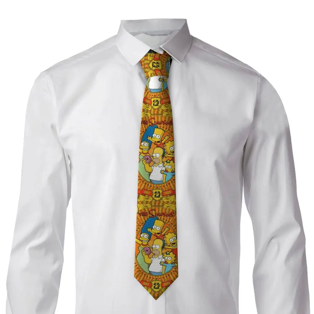 Personalized The S-Simpsones Homer Neck Ties Men Formal Silk Wedding Neckties
