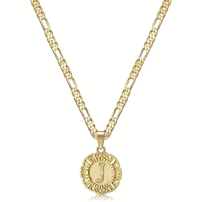 26 letter pendant necklace, round trendy and versatile women's collarbone necklace, jewelry gift