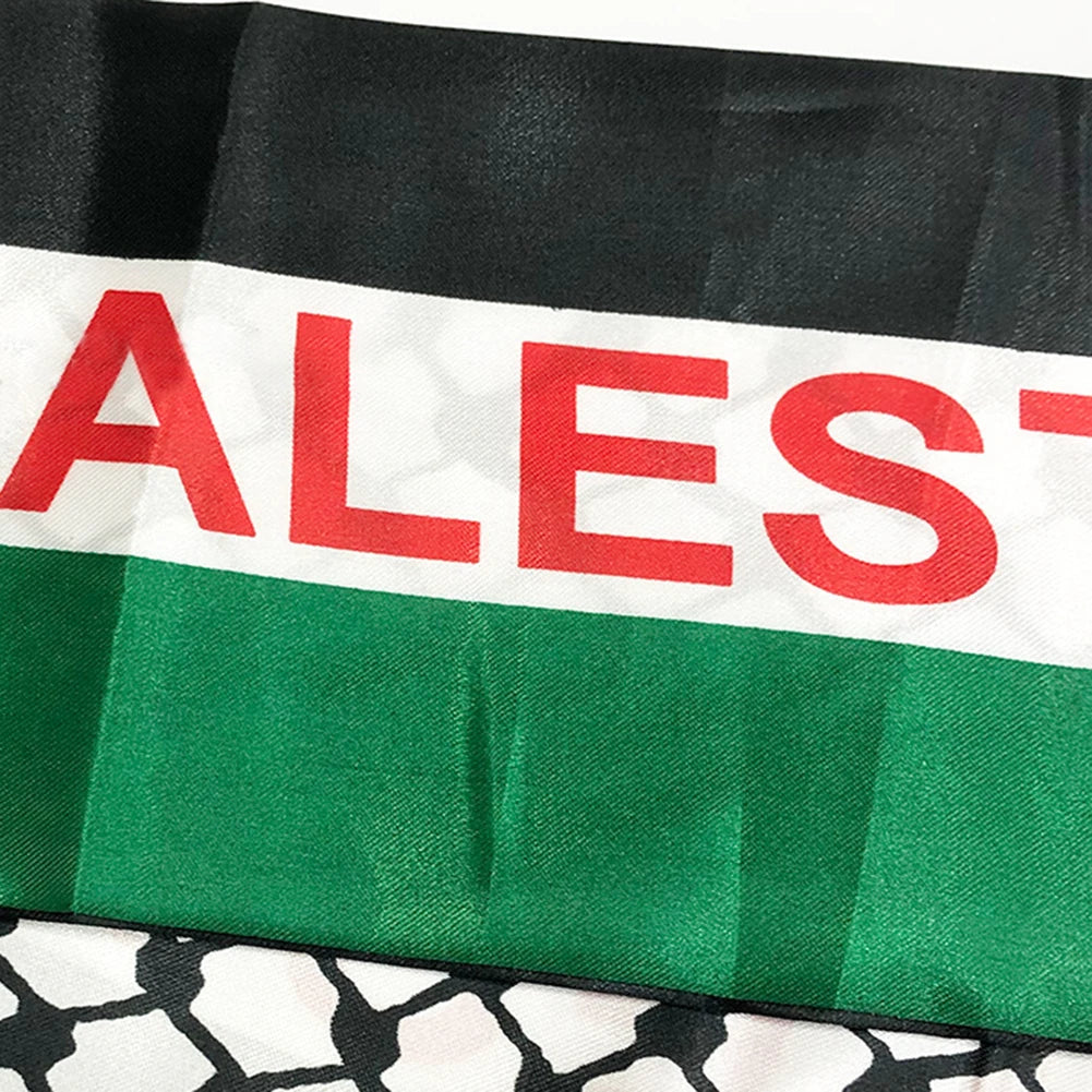 Palestine flag Custom Scarf palestine national day 14*130cm Scarf Printing Satin Palestinian Flag Scarf Dropshipping