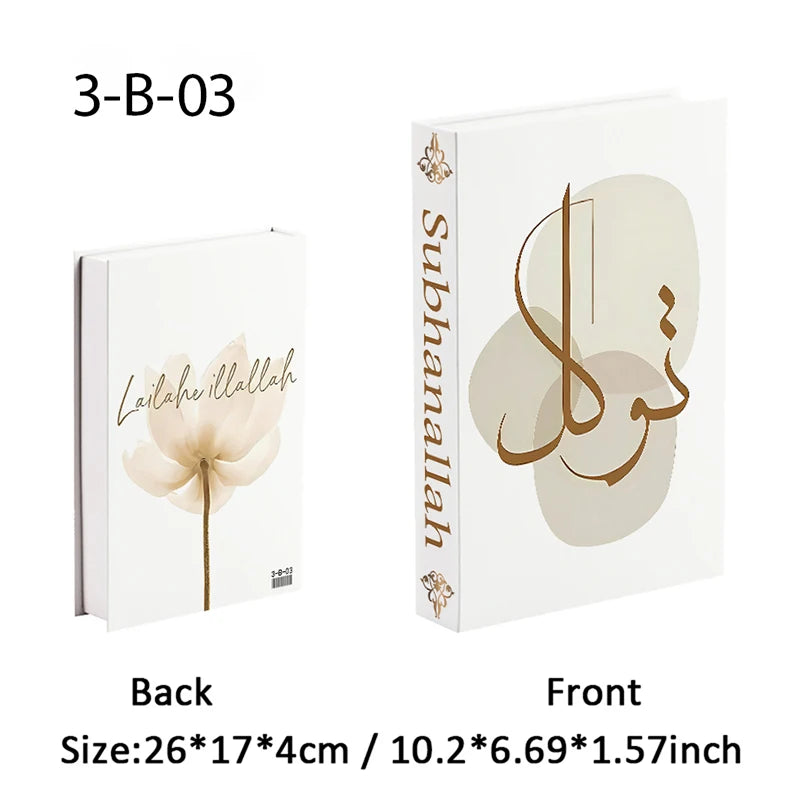 Islamic Fake Book Storage Box Luxury Decorative Books Kaaba Mosque Muslims Moroccan Coffee Table Home Bedroom Ramadan Decor 2026