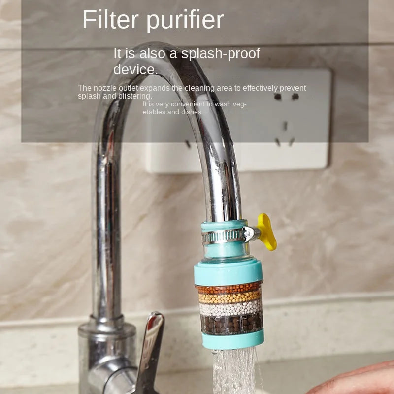 Faucet Filter Kitchen Household Water Purification Tool Six-layer Splash Proof Universal Shower Extension Filter
