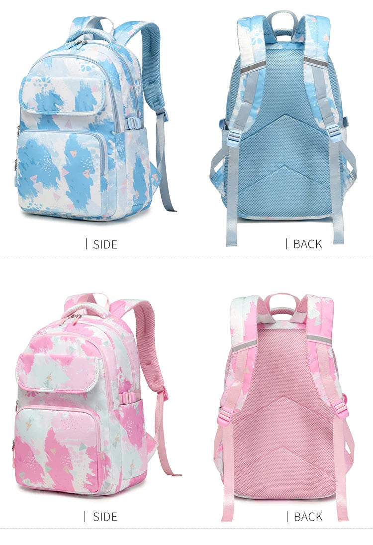 School Bags for Girls Set Waterproof Girls' School Backpack Pencil Cases Lunchbox Aesthetic Class Bags Designer Luxury Back Pack