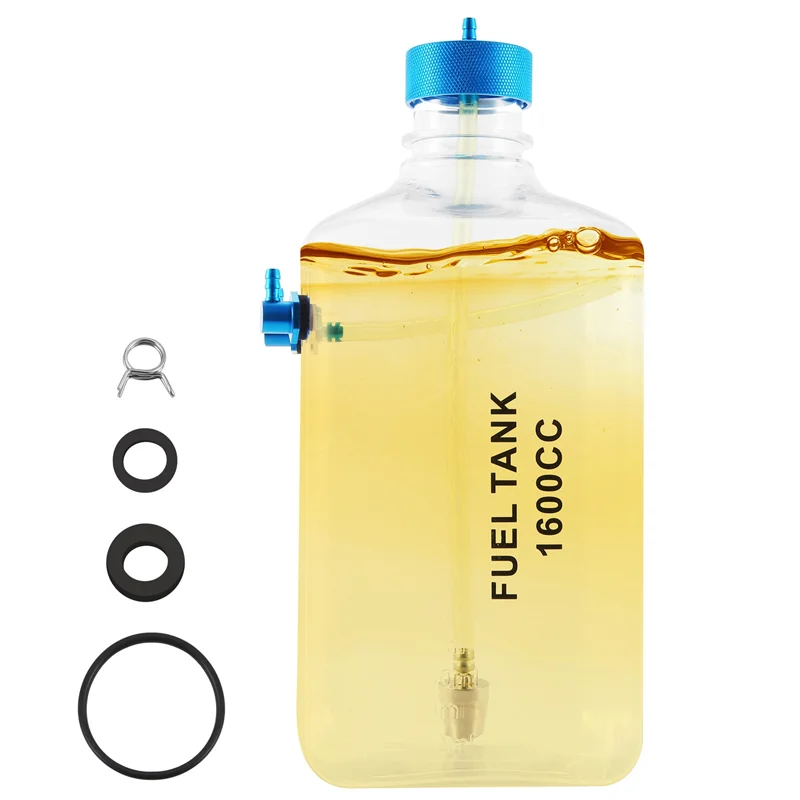 B78B-Fuel Tank Petrol Transparent Plastic Bottle CNC For RC Gas And Nitro Airplane