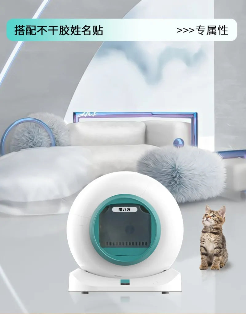 65L Automatic Cat Litter Box Self Cleaning Large Cats Litter Box APP Smart Closed Cat Toilet Dual Deodorization Pet Supplies