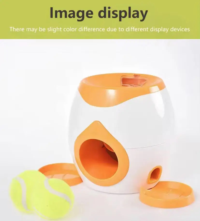 Grey Pet Tennis Dispenser Training Machine Reward Machine Dog Snack Machine Pitching Device Interactive Fun Dog Toy