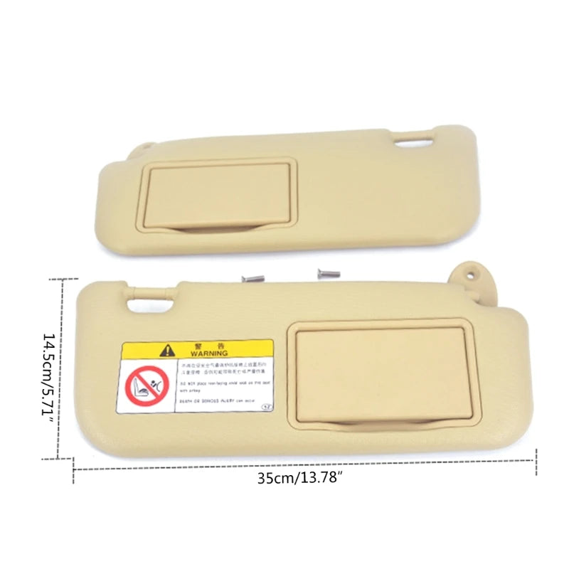 Car  Visor Sunshade Interior Car Front  Visor Panel Makeup Mirror Driver Passenger Side Right Left Sun Visor Mirror