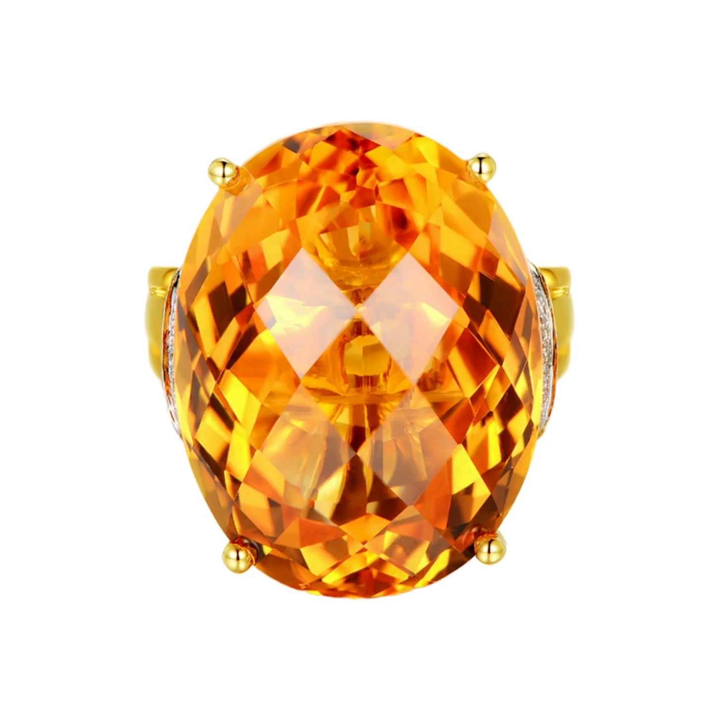 sterling silver 925 Citrine Ring with Yellow Crystal: Elegant Handmade Jewelry Gift for Women, Birthdays & Anniversaries