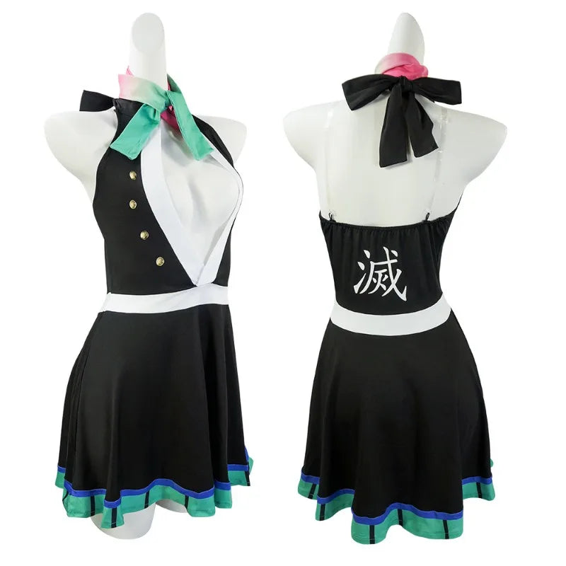 Anime Demonn Slayer Cosplay Swimsuit Shinobu Kimetsu no Yaiba Tanjiro Nezuko Bathing Suit for Pool Beach Party Halloween Costume