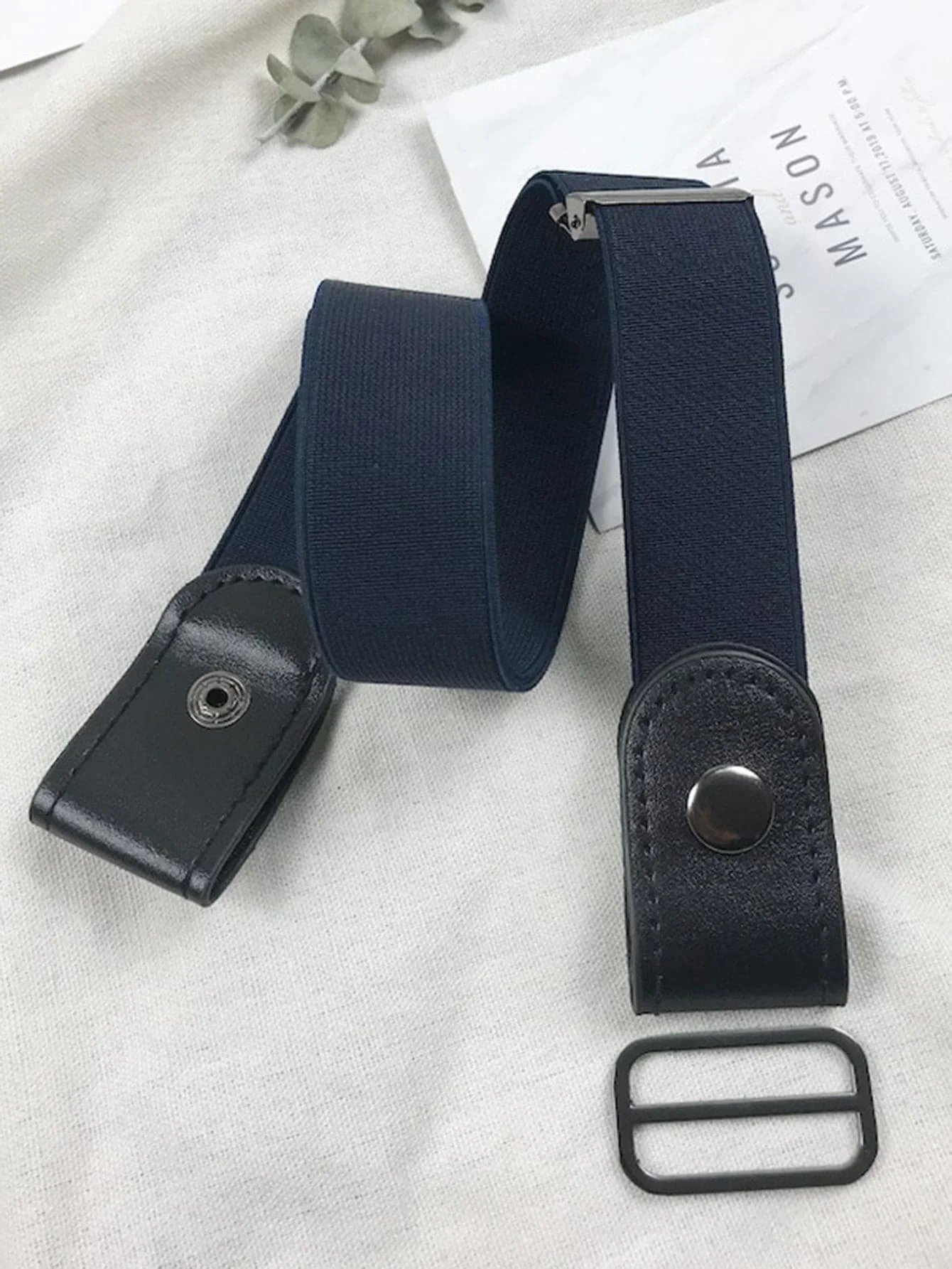 Buckle-Free Belt For Jean Pants,Dresses,No Buckle Stretch Elastic Waist Belt For Women/Men,No Bulge,No Hassle Waist Belt