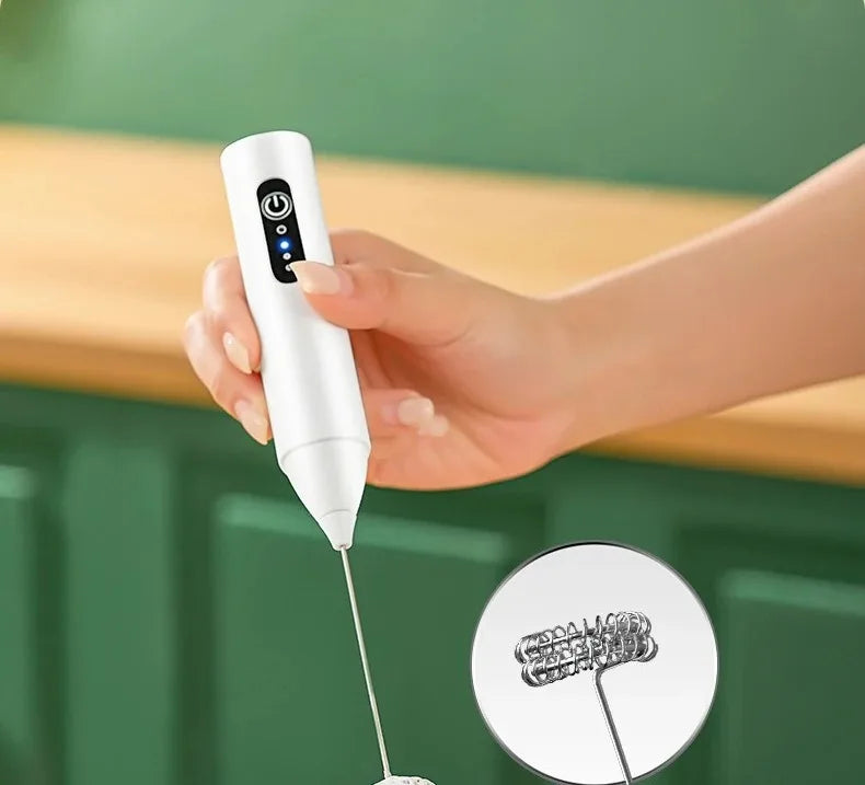 Wireless Milk Frothers Electric Handheld Blender Electrical Mini Coffee Maker Whisk Mixer With USB For Coffee Cappuccino Cream