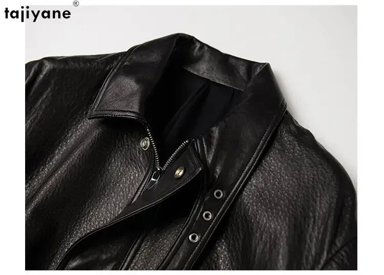 Tajiyane High-end Genuine Leather Jacket Women 2023 Short Casual Black Leather Jackets Real Sheepskin Coat Elegant Streetwear