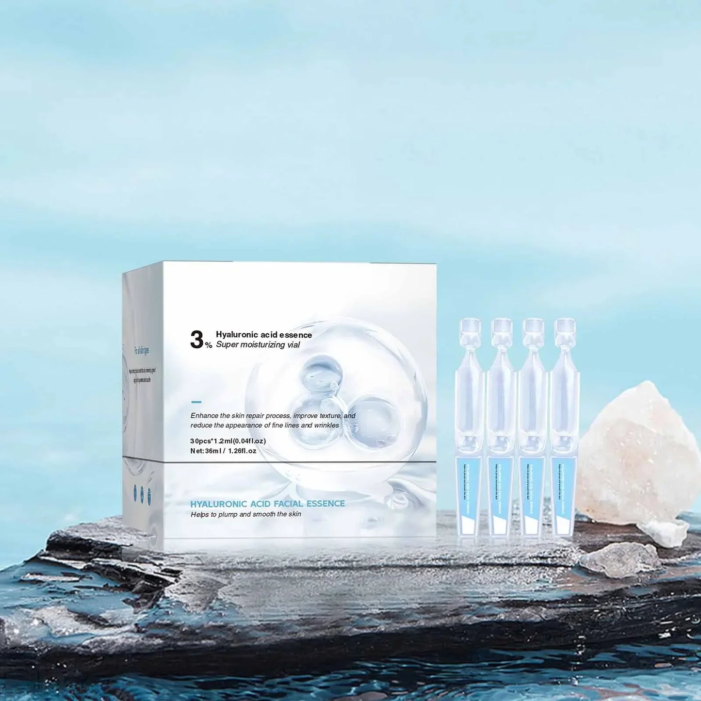 Skin Care Hyaluronic Acid Liquid Serum Facial Moisturizing Lifting Glow Up Facial Essence Quick Absorption Dermapen Serum