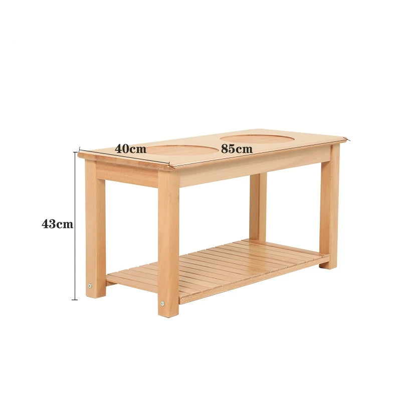 Montessori Furniture Kids Beachwood Shelf/ Cabinet/ Table/ Rug Stand/ Cupboard Materials for Kindergarten Childcare Center