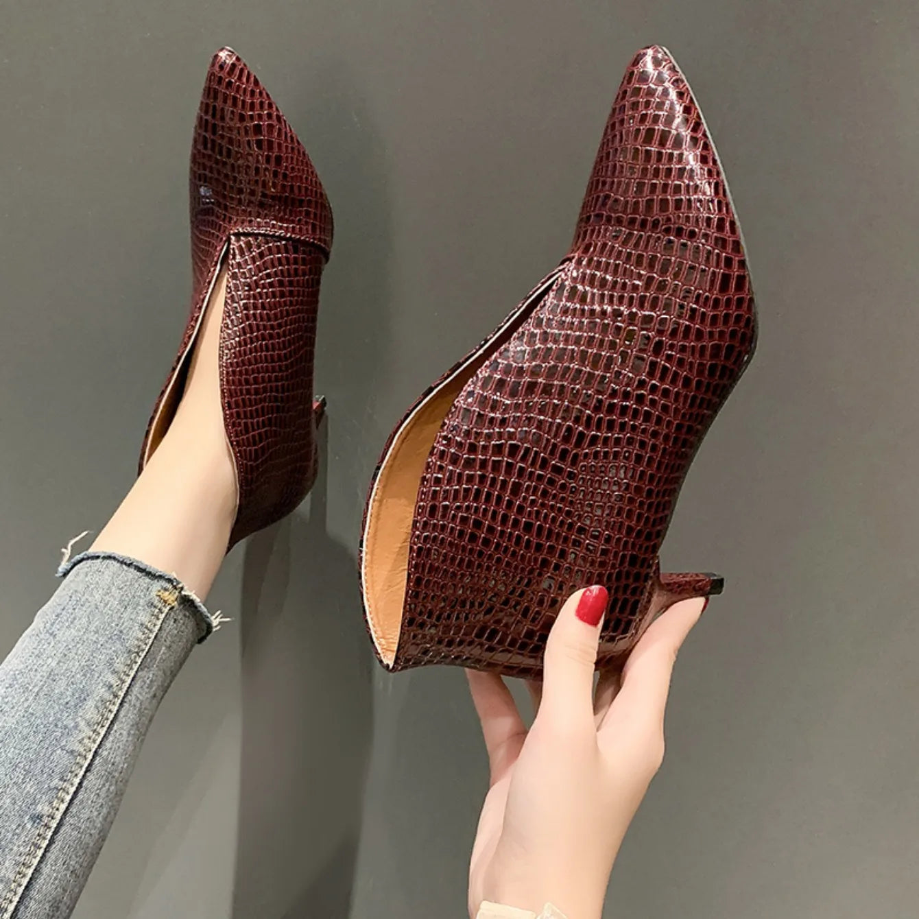 Women Boots High-heeled Shoes 2024 Spring Autumn New Fashion Pointed Thick High Heels Boots Women Shoes Comfortable Temperament