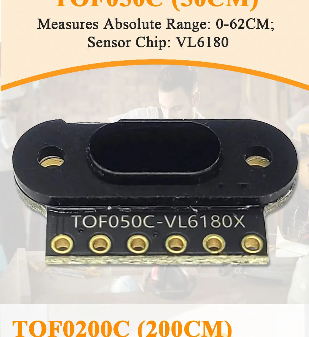 Laser Ranging Sensor Module for Arduino STM32 Measure Flight Distance 50CM 200CM 400CM I2C Output TOF050C TOF0200C TOF0400C