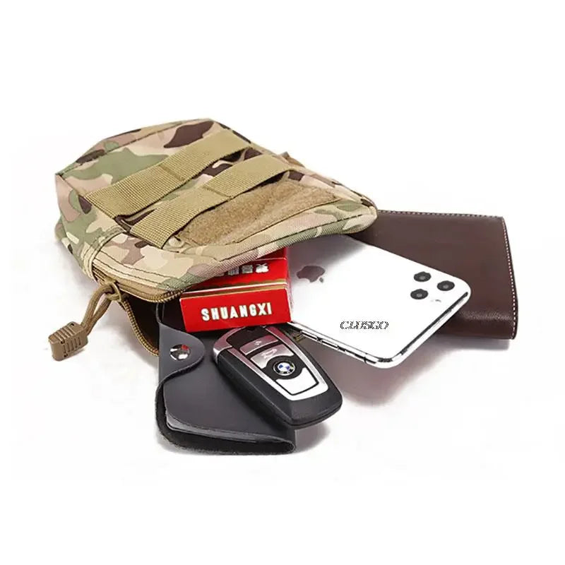 Tactical Molle EDC Pouch Compact Utility Pouch 600D Organizer Tools Bags with Thigh Rig Panel Multipurpose Tool Bag Wasit Bag