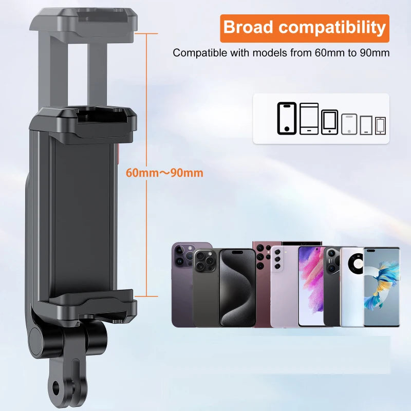 PH17 Multi-functional Phone Tripod Mount Phone Holder Phone Clamp 360° Rotatable with Dual Cold Shoe Mounts Accessories