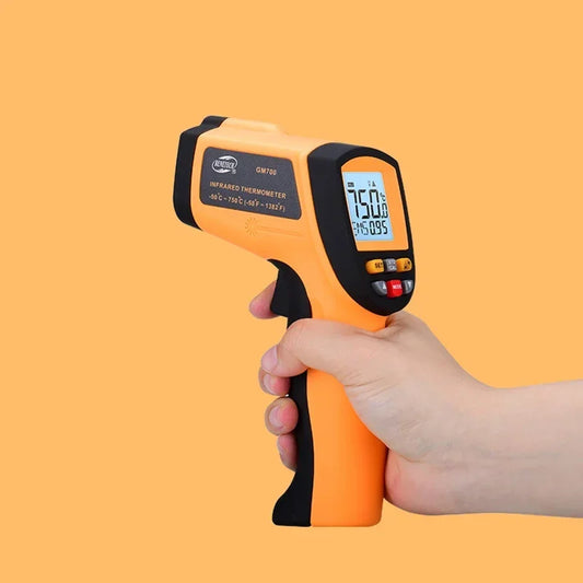 LCD Digital Laser Temperature  Meter Gun High-precision Infrared Thermometer -50~400°C Laser Positioning Non-contact Thermometer