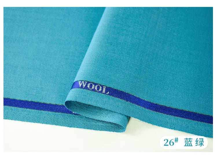 High Count 50% Worsted Wool Fabric For Suits Sewing Blazer Vest Pants Coat DIY High End 280g/m Serge Cloth Material 50X150cm