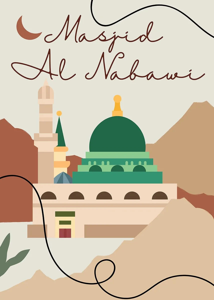 Islamic Art Posters Mosque Kaaba Holy Land Canvas Painting Modern Eid Mubarak Wall Pictures Living Room Bedroom Home Decor Gifts