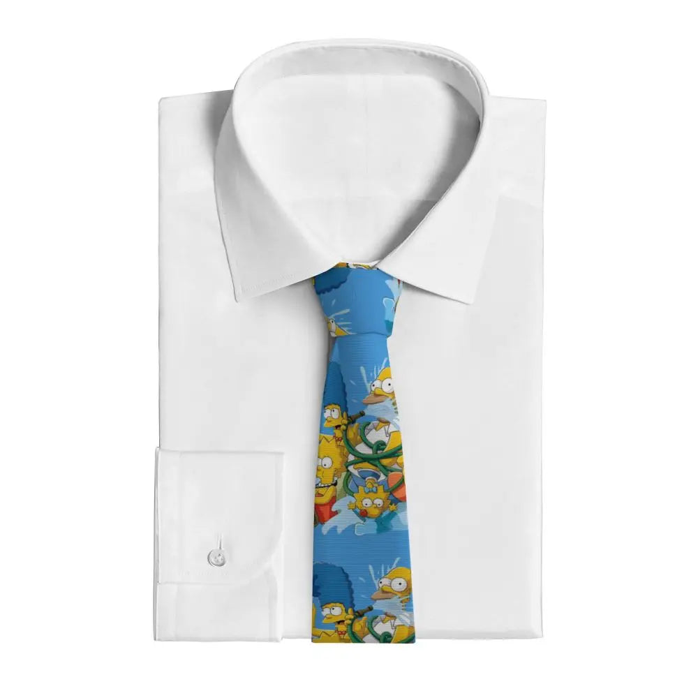 Personalized The S-Simpsones Homer Neck Ties Men Formal Silk Wedding Neckties