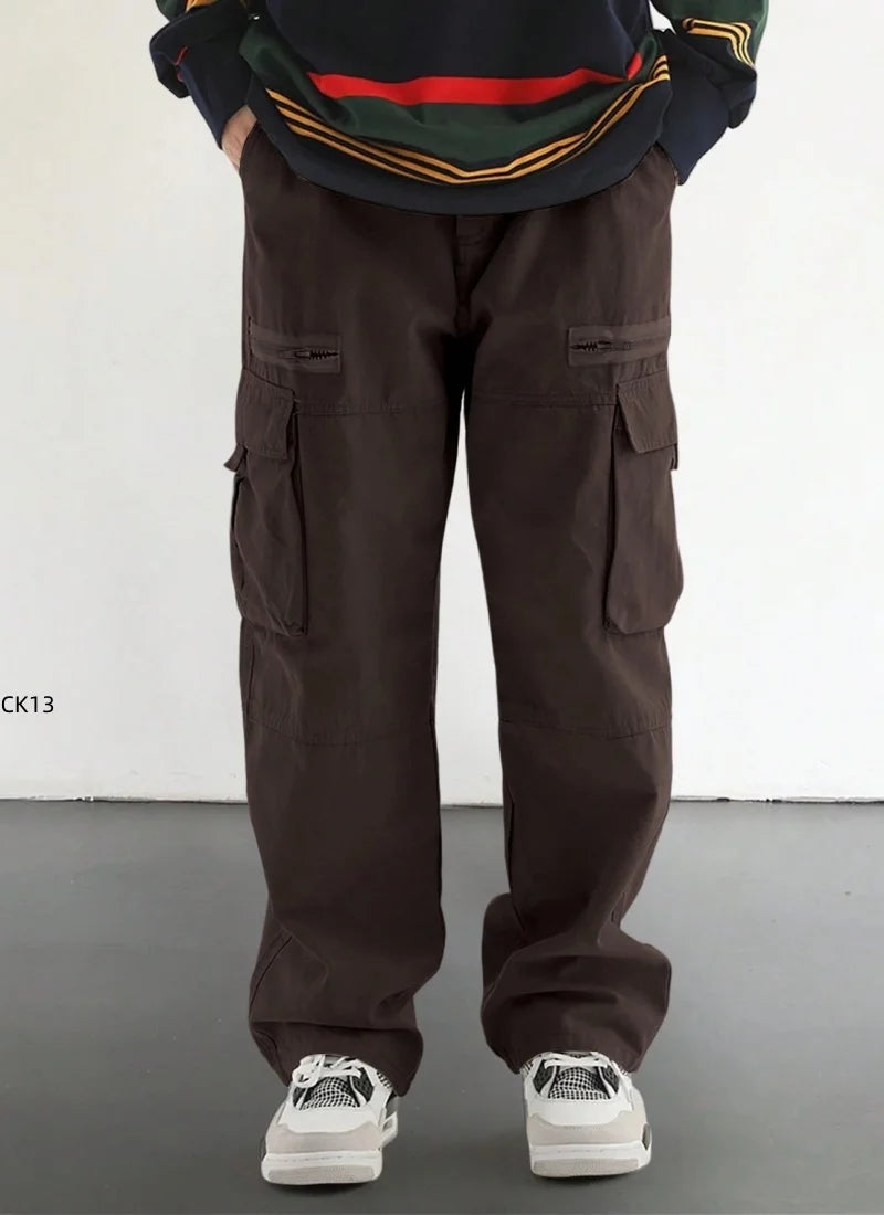 Men's workwear pants, summer and spring cotton workwear, new casual hiking and jogging pants, sports pants, men's autumn pants