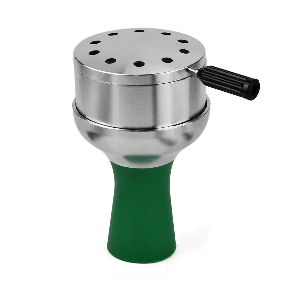 CRUSHER Arab Shisha Hookah Metal Bowl Set Charcoal Holder with Cover Heat Heat Management System Chicha for Smoking Accessories