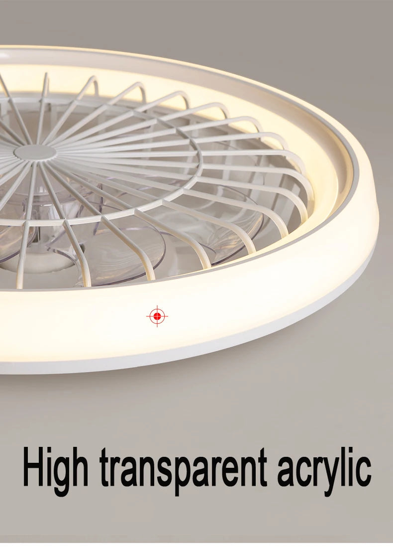 New Ceiling Fan Light Living Room Bedroom Modern and Simple Home Intelligent Remote Control Restaurant LED Fan Light