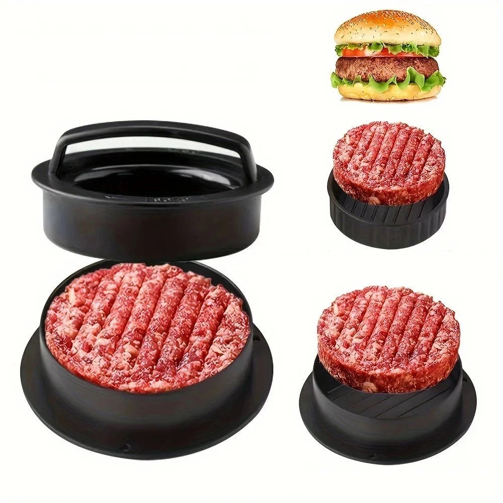 FAIS DU Hamburger Press Stuffed Burger Press 3 in 1 Hamburger Maker Mold Patty Maker Rings Molds Kit Kitchen Tool