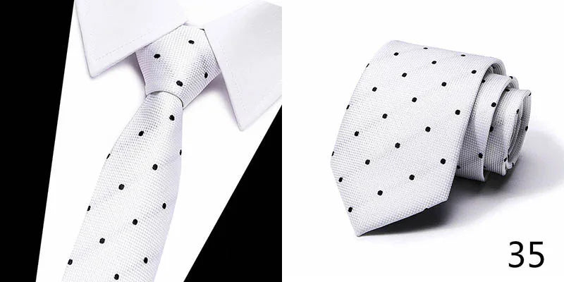 Hot Sale Necktie Man 7.5 cm Silk Tie Solid Color Gravatas Suit Accessories Fit Wedding Holiday Party