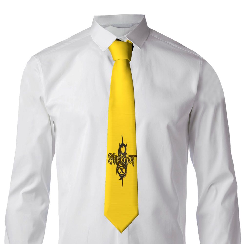 Slipknots Neckties Men's Customized Silk Heavy Metal Rock Music Gift Neck Tie for Office