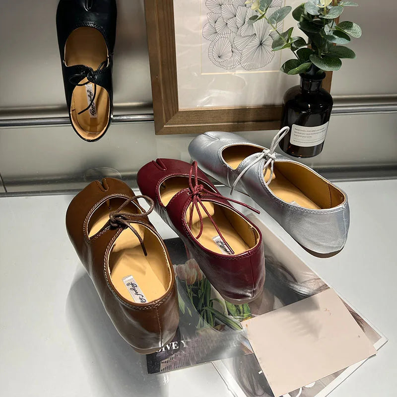 new Footwear Butterfly-Knot Ladies Flats Slip On Shoes Casual Female Soft Fashion Strange Toe Women Flats With Shoes