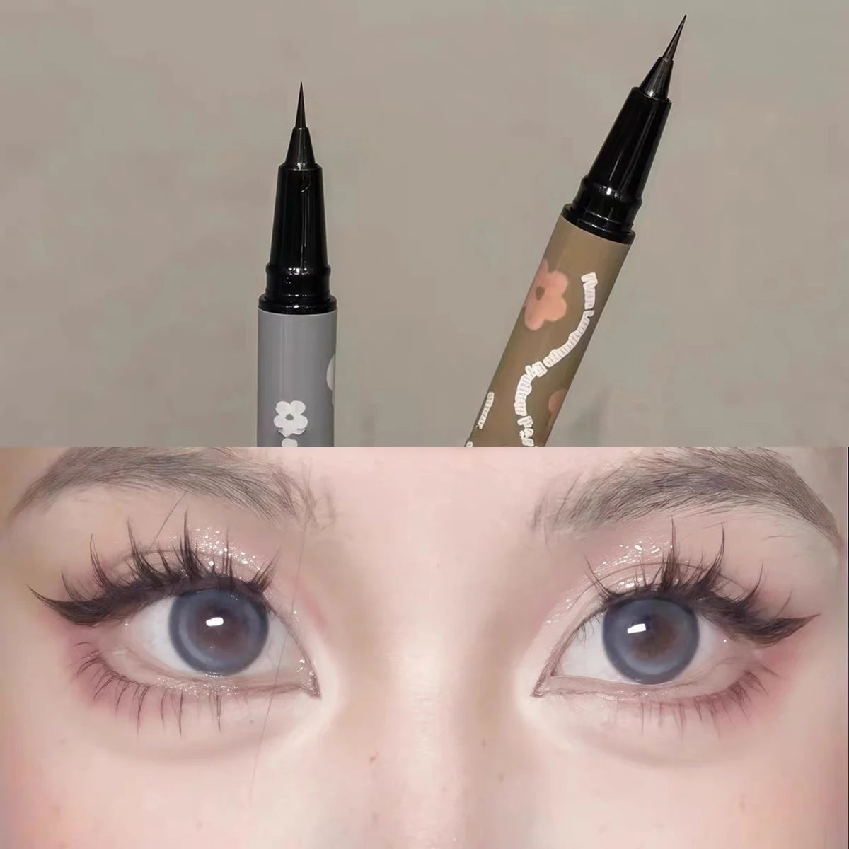 SWEETMINT Eyeliner Pen Quick Dry Liquid Eye Liner Easy To Draw Ultra-fine Lying Silkworm Pencil Black Brown Lower Eyelash Makeup