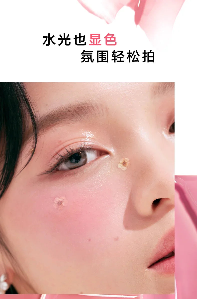 Judydoll Water Light Cream Hydrating Blush Multi Purpose Moisturizing High Light Expanding With Puff Long-lasting Face Makeup