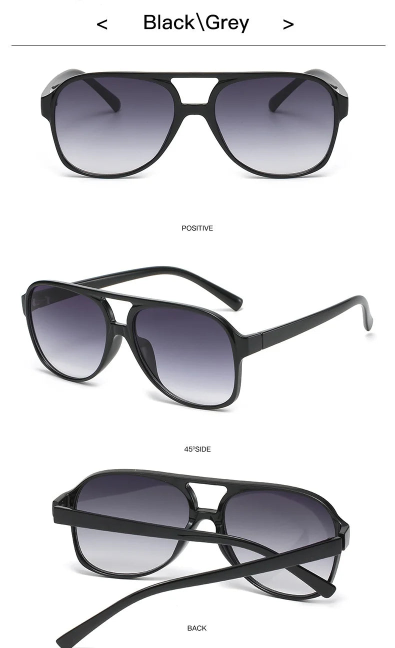 Retro Polarized Sunglasses for Men's Women's Large Frame Classic 90s Vintage Pilot Driving Eyewaer UV400 Protective Sun glasses