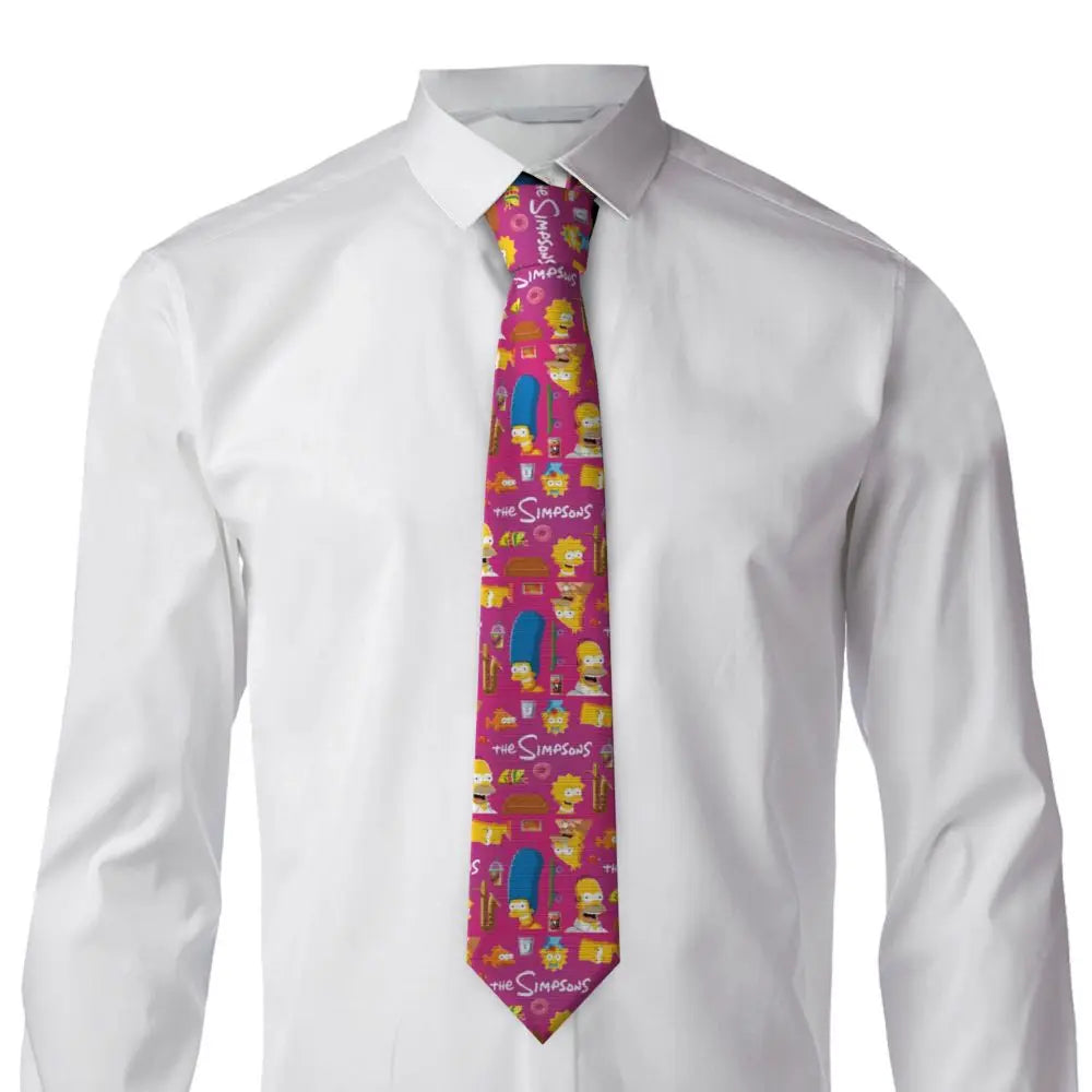 Personalized The S-Simpsones Homer Neck Ties Men Formal Silk Wedding Neckties