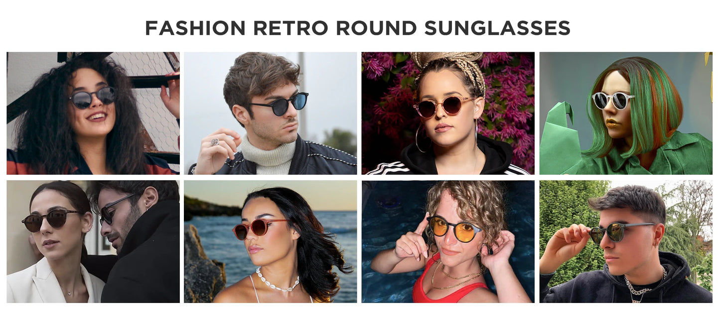 ZENOTTIC Retro Polarized Sunglasses 2023 2024 Men Women Vintage Small Round Frame Sun Glasses Polarized Lens UV400 Goggles Shade