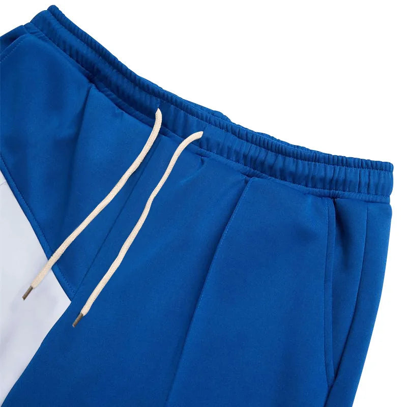 New Men's Luxury Jogging Pants Men's Plus Size Men's Straight Leg Color Blocked Casual Pants Loose and Versatile Elastic Pants