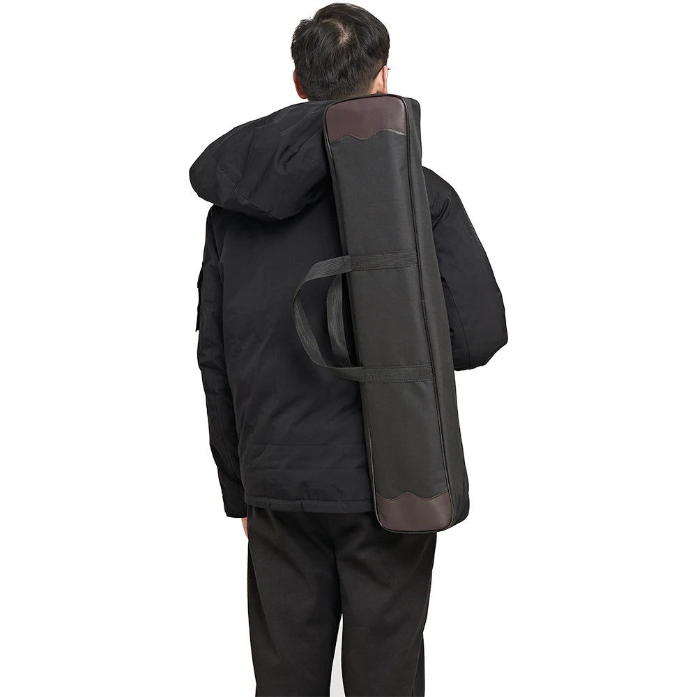 Archery Hunting Canvas Bow Bag Shoulder for Recurve Bow Holder Target Shooting Bow Carrying Case Knapsack Rucksack 82*20cm