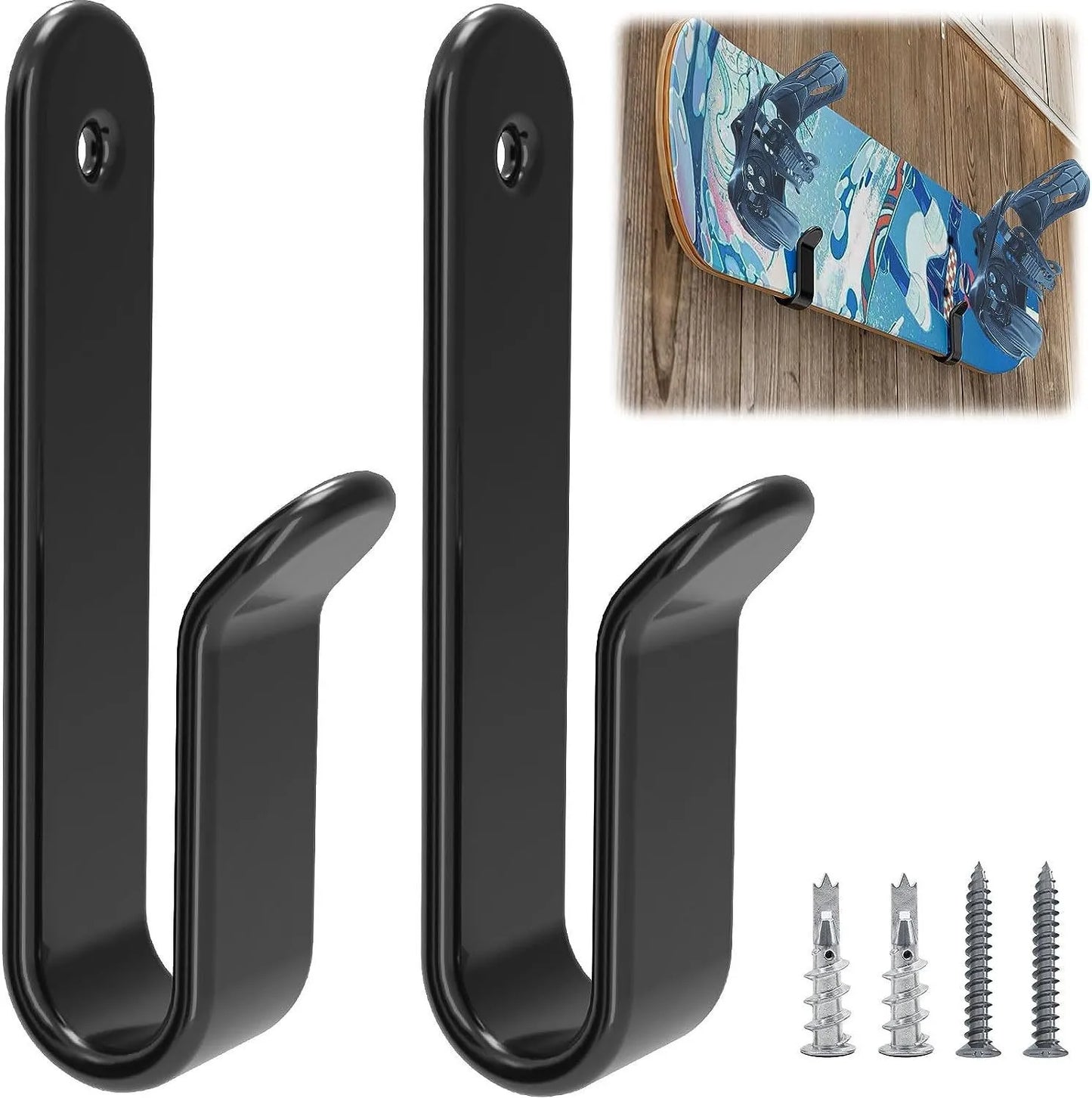 Universal Board Wall Mount Rack Stainless Steel Skate Surf Snowboard Longboard Wakeboard Storage Display Organizer Garage Home