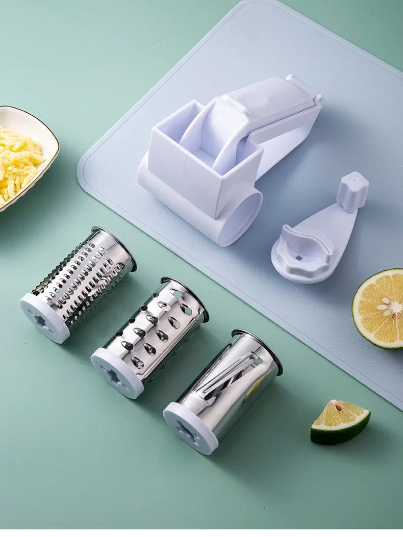 3 in 1 Hand-Cranked Rotating Cheese Graters Multi-functional Cheese Grater Creative Foldable Cheese Shredder for Kitchen Supply
